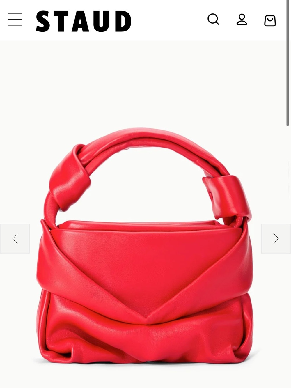 STAUD KISS Bag - Cherry NWT
